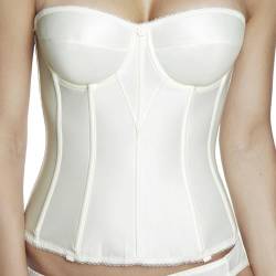 Dominique Damen Juliette Satin Longline Braut-BH, elfenbeinfarben, 90B von Dominique