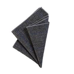 DonDon Herren Einstecktuch Taschentuch 23 x 23 cm Baumwolle Tweed Look blau-schwarz-grau kariert von DonDon