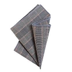 DonDon Herren Einstecktuch Taschentuch 23 x 23 cm Baumwolle Tweed Look grau-braun kariert von DonDon