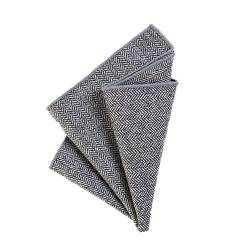 DonDon Herren Einstecktuch Taschentuch 23 x 23 cm Baumwolle Tweed Look grau kariert von DonDon