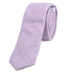DonDon Herren Krawatte 6 cm Baumwolle pastell-lila von DonDon