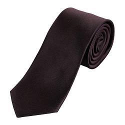 DonDon Herren Krawatte 7 cm klassische handgefertigte Business Krawatte Braun für Büro oder festliche Veranstaltungen von DonDon