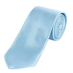 DonDon Herren Krawatte 7 cm klassische handgefertigte Business Krawatte Hellblau für Büro oder festliche Veranstaltungen von DonDon