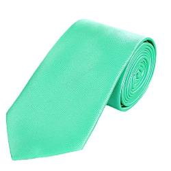 DonDon Herren Krawatte 7 cm klassische handgefertigte Business Krawatte Mintgrün für Büro oder festliche Veranstaltungen von DonDon