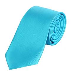 DonDon Herren Krawatte 7 cm klassische handgefertigte Business Krawatte Türkis für Büro oder festliche Veranstaltungen von DonDon