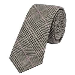 DonDon Herren Krawatte kariert 6 cm braun-schwarz von DonDon