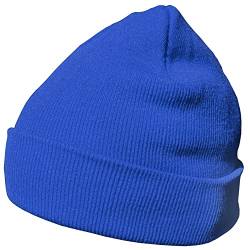 DonDon Mütze Herren Mütze Damen Wintermütze Beanie klassisches Design blau von DonDon