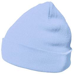 DonDon Mütze Herren Mütze Damen Wintermütze Beanie klassisches Design hellblau von DonDon