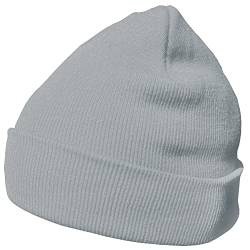 DonDon Mütze Herren Mütze Damen Wintermütze Beanie klassisches Design hellgrau von DonDon