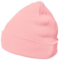 DonDon Mütze Herren Mütze Damen Wintermütze Beanie klassisches Design rosa von DonDon