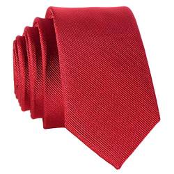 DonDon Schmale rote handgefertigte Krawatte 5 cm von DonDon