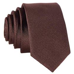 DonDon schmale braune Krawatte 5 cm von DonDon