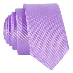 DonDon schmale flieder Krawatte 5 cm gestreift von DonDon