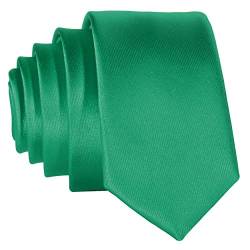 DonDon schmale grasgrüne Krawatte 5 cm von DonDon