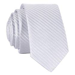 DonDon schmale graue Krawatte 5 cm gestreift von DonDon