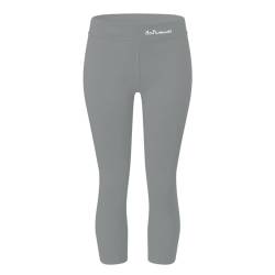 Thermo Leggings Damen Elastische Hohe Taille Fleece Gefütterte Tights Leggings Einfarbig Lässig Winter Warme Gym Leggings Capris Workout Hosen Thermohosen Thermoleggings (Grau, XL) von DonDown