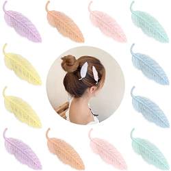 12 Stück Haarspangen mit Blättern, modisch, einfache Haarnadeln, Haarschmuck für Mädchen, Kleinkinder, Jugendliche (Stil 1) von DonLeeving