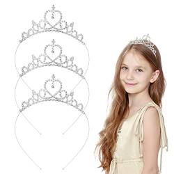 6 Stück Strass-Prinzessinnenkronen-Haarbänder, Braut-Haarbänder, Tiara, Party-Kopfschmuck, Hochzeits-Haarschmuck für Braut, Brautjungfer, Prinzessin, Mädchen von DonLeeving