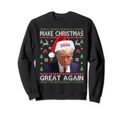 Funny Trump 2024 Make Christmas Great Again Ugly Sweater Sweatshirt von Donald Trump President 2024 Election Gifts