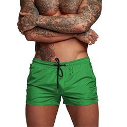 Donason Badehose Herren Schnelltrocknend Badeshorts für Herren Sporthose Laufshorts Männer Sport Kurze Hose Schwimmhose mit Mesh-Futter und Reißverschluss Taschen von Donason