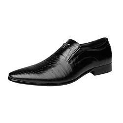 Business Schuhe Herren Schwarz, Hochzeit Leder Schwarz Anzugschuhe Business Schuhe 39 Casual Smoking Schnürschuhe Oxford Schuhe Derby Schuhe Elegante 45 Klassischer Tanzschuhe Lederschuhe von DondPO