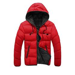 Daunenjacke Herren Winter, Dicke Winter Reißverschluss Warm Coat Kleidung Tolle Outdoor Wasserabweisend Hooded Mantel Trachten Winddichte Praktischen Gefüttert Classics Jacke Winterjacke von DondPO