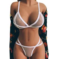 DondPO Dessous Damen Sexy, Spitze Rollenspiel Sexy Schlafanzug Dessous Transparente Durchsichtige Offener Schritt Dessous Set Damenunterwäsche Erotikwäsche Push Up Curvy Erotische Reizwäsch Babydoll von DondPO