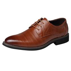 DondPO Herren Anzugschuhe, Smoking Hochzeit Schwarz Oxford Schuhe Anzugschuhe Leder Elegante Oktoberfest Haferlschuhe Schnürschuhe Business Schuhe Casual Modern Klassischer Derby Schuhe Lederschuhe # von DondPO