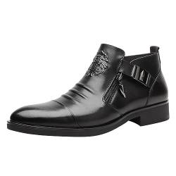 DondPO Herrenschuhe Business, Klassischer Elegante Leicht Oxford Schuhe Lackschuhe Hochzeit Schwarz Leder Lederschuhe Derby Schuhe Schnürschuhe Gold Smoking Casual Business Schuhe Anzugschuhe von DondPO