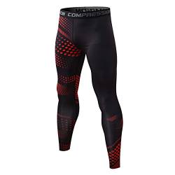 DondPO Laufhose Herren Lang Winter, Joggen Leichte Fußball Fitnesshose Kompressionshose Bequem Elastische Tights Kompressionsleggings Leggings XXL Lange Radhose Laufhose von DondPO