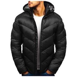 DondPO Leichte Steppjacke Herren, Gefüttert Reißverschluss Warme Steppjacke Winterjacke Winter Kurz Leicht Daunenjacke Herrenjacken mit Kapuze 8Xl Reisen Wintermantel Übergangsjacke ! von DondPO