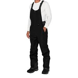 DondPO Outdoor Hosen Für Herren, Warm Camping Winddicht Kletterhose Skihose Winter Gefüttert Schwarze Thermopants Funktionshose Trekkinghose Stretch Taschen wasserdichte Wanderhose Schneehose von DondPO