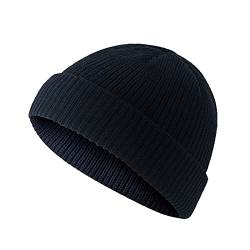 DondPO Outdoor Hut Herren, Fleece Beanie Weich Warm Haube Hüte Kaschmir Outdoor Thermal Feinstrick Cap Mütze Weichem Innenfutter Bommel Winter Helmmütze Hut von DondPO