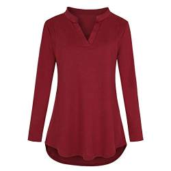 DondPO Still Oberteil Damen Frauen Langarm Baumwolle Stilloberteile Stilltop Weich Einfarbig Stillshirt Umstandsbluse Umstandsmode Stretch Festliche Nursing Tops Umstandsshirt Umstandstop von DondPO