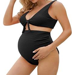 DondPO Umstandsbademode Damen Tankini Bikini Badeanzug Große Größen XXL Hose Badeanzug Schwangerschaft Umstandsbadeanzug Umstandsbademode Bademode Set Umstands Maternity Tankini New von DondPO