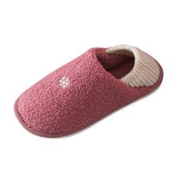 Hausschuhe Damen Weihnachten mit Filzsohle Rutschfeste Warme Pantoffeln Gästepantoffeln Plüsch Leichte Weihnachtsschuhe Weihnachts Hausschuhe Gästehausschuhe Winter Hausschuhe Christmas Slippers von DondPO