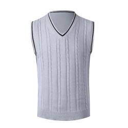 Herren-Westen Warm Regular Fit Winter Sweater Vest Weste Ärmellose 4XL V-Ausschnitt Pulloverwestee Herrenstrickwaren Strickweste Slim Fit Baumwolle Winterweste Pullunder von DondPO