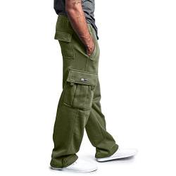 Outdoor Hosen für Herren- Freizeit Große Größen Lange Cargo Pants Kletterhose Einfarbige Baggy Taschen Sporthose Jogginghose Cargohose Loose Fit Outdoor Stretch Track Pants Trekkinghose von DondPO