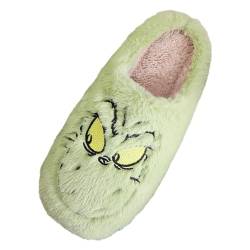 Warme Hausschuhe Damen, Winter Plüsch Rutschfeste Weihnachtsschuhe Hausschuhe Warme Cozy Lustige Baumwollschuhe Christmas Slippers Pantoffeln Baumwolle Weihnachts Hausschuhe Hotelslipper von DondPO