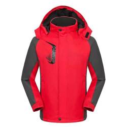 Winter Jacket Damen, Gefüttert Verdickt Wasserdichte Skijacke Windbreaker Atmungsaktiv Trekking Warm Snowboardjacke Schneejacke Regenjacke Outdoor Winddichte Braun Winterjacke Ski Jacket von DondPO