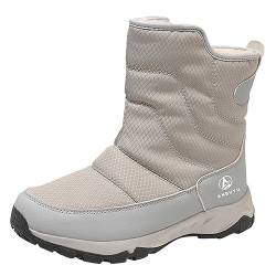 Winterboots Damen, Rutschfeste 47 Flach Schneestiefel Winterstiefel Warme Wasserdicht Winter Schneeschuhe Winterboots Damenschuhe Gefüttert Kurzschaft Klassische Snow Boots Winterschuhe # von DondPO