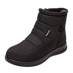 Winterboots Damen Gefüttert, Gefüttert Warme Wasserdicht Snow Boots Schneeschuhe Kurzschaft Flach Weite H Reiterstiefel Winterstiefel Winter Boots Hohe Winter Rutschfeste Winterschuhe Schneestiefel von DondPO