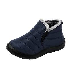 Winterschuhe Damen Gefüttert, Leder Warme Gefüttert Schneeschuhe Winterboots Wasserdicht Kurzschaft Flach Winterstiefel Snow Boots Winterschuhe Weiße Rutschfeste Winter Schneestiefel Übergangsschuhe von DondPO