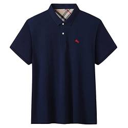 DongBao Herren Poloshirt aus100% Baumwolle Einfarbig Stickerei Kurzarm Polohemd 3xl-8xl von DongBao