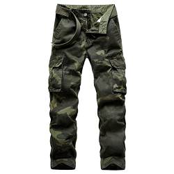 Herren-Wanderhose, Outdoor-Angelhose, Cargohose, mehrere Taschen, Kampfarbeitshose, D, 6X-Groß von Donggu