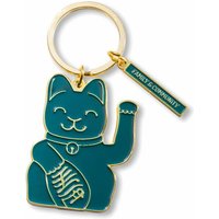 Donkey Products Schlüsselanhänger Lucky Cat Key Ring Green, Maneki Neko von Donkey Products