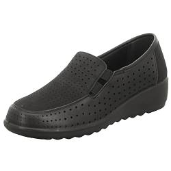 Donna Andrea 264-699K-BK Damen Slipper Halbschuh gelocht oder geflochten, Größe 39 von Donna Andrea