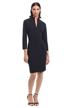 Donna Morgan Damen Kerbe Hals Sleek Etuikleid Büro Arbeitskleidung Kleid, Twilight Navy, 42 von Donna Morgan