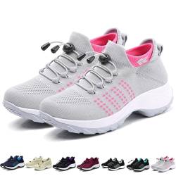 Donubiiu Artvive Orthopädische Schuhe, Artvive Schuhe, OrthopäDische Komfortschuhe FüR Frauen, Modische Sockenschuhe, Atmungsaktive Mesh-Tennis-Sneaker (Gray,37EU) von Donubiiu