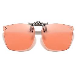 Dooppa Polarisierte Clip auf Sonnenbrille, UV-Schutz Clip auf Brille für Frauen (Orange), Orange, Einheitsgröße von Dooppa